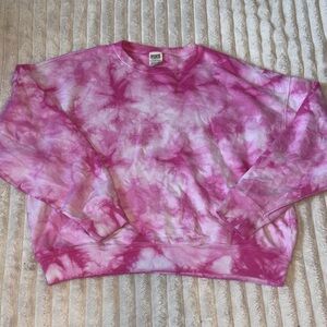 PINK Victoria's Secret Fuchsia Tie-Dye Sweater